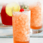 A glass of rum punch from Joe's Crab Shack