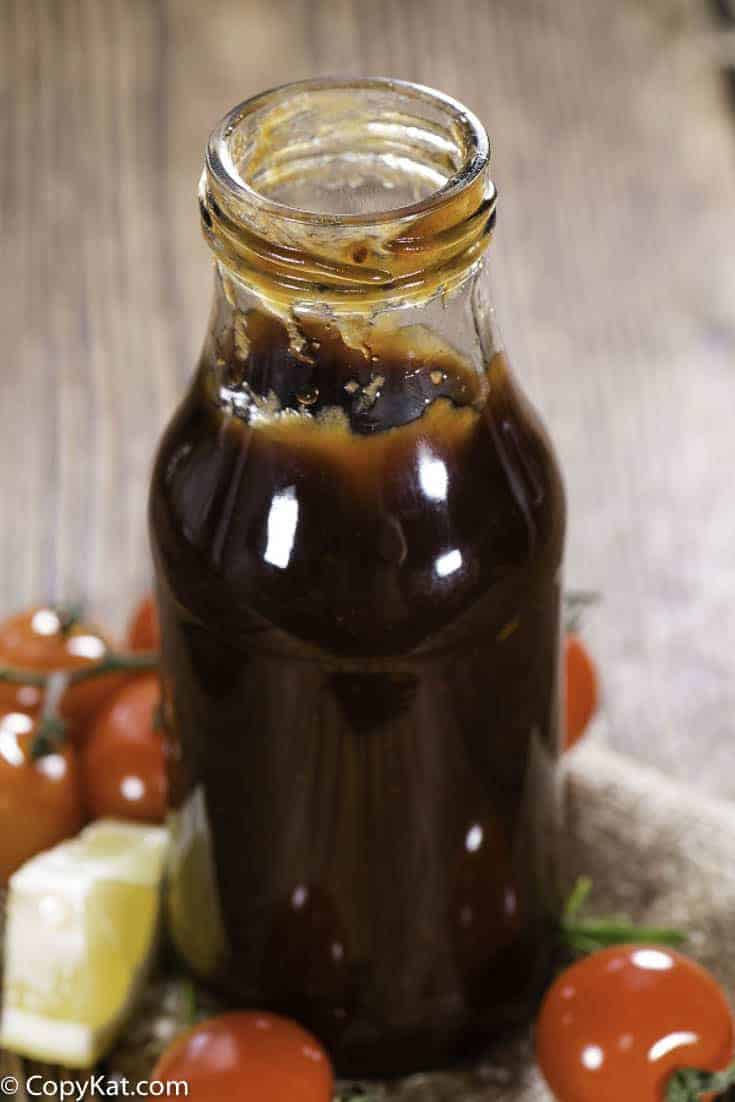 A bottle of copycat Kenny Rogers barbecue sauce.