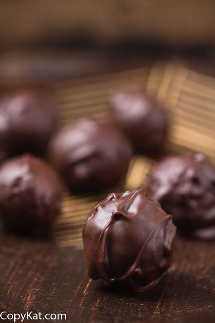 Chocolate Truffles on a Plate