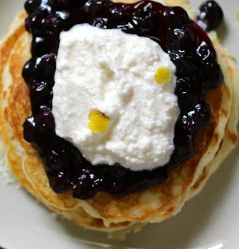 homemade ihop blueberry cannoli pancakes