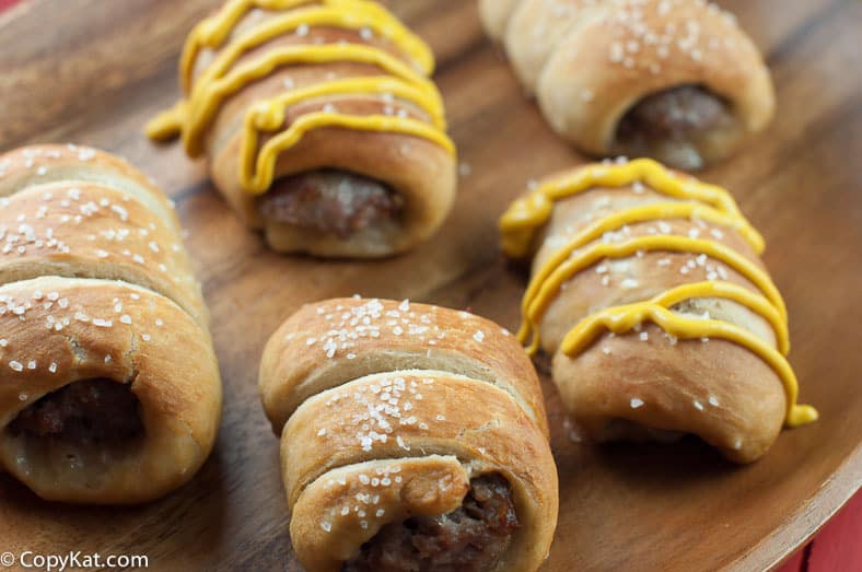 Pretzel Brats are delicious and make the perfect snack for your game day!