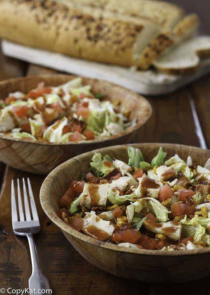 Two bowls of BBQ Ranch chicken salad