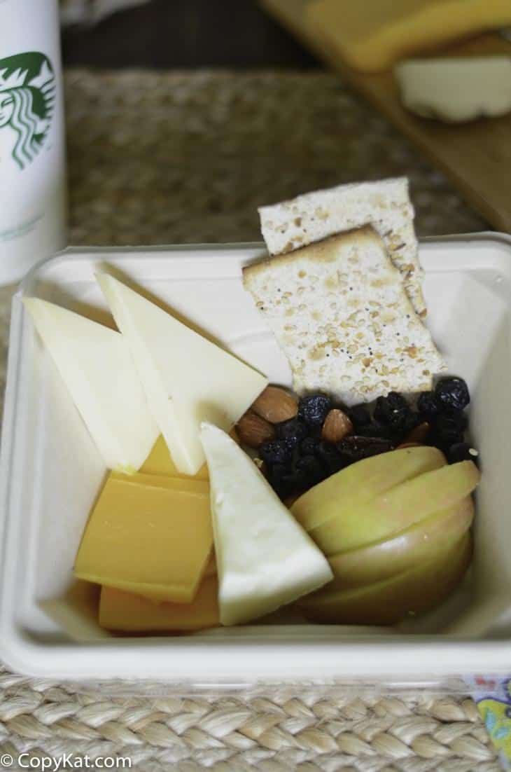 Make you own Starbucks Cheese & Fruit Bistro Box at home with this easy recipe.