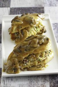 Plate of Olive Garden Stuffed Chicken Marsala.