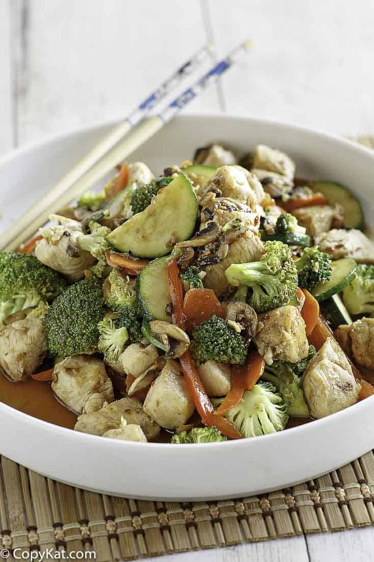Hunan Chicken on a plate