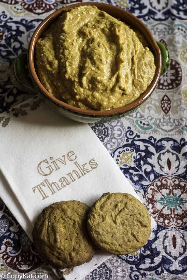 homemade ginger snap cookies and pumpkin pie dip