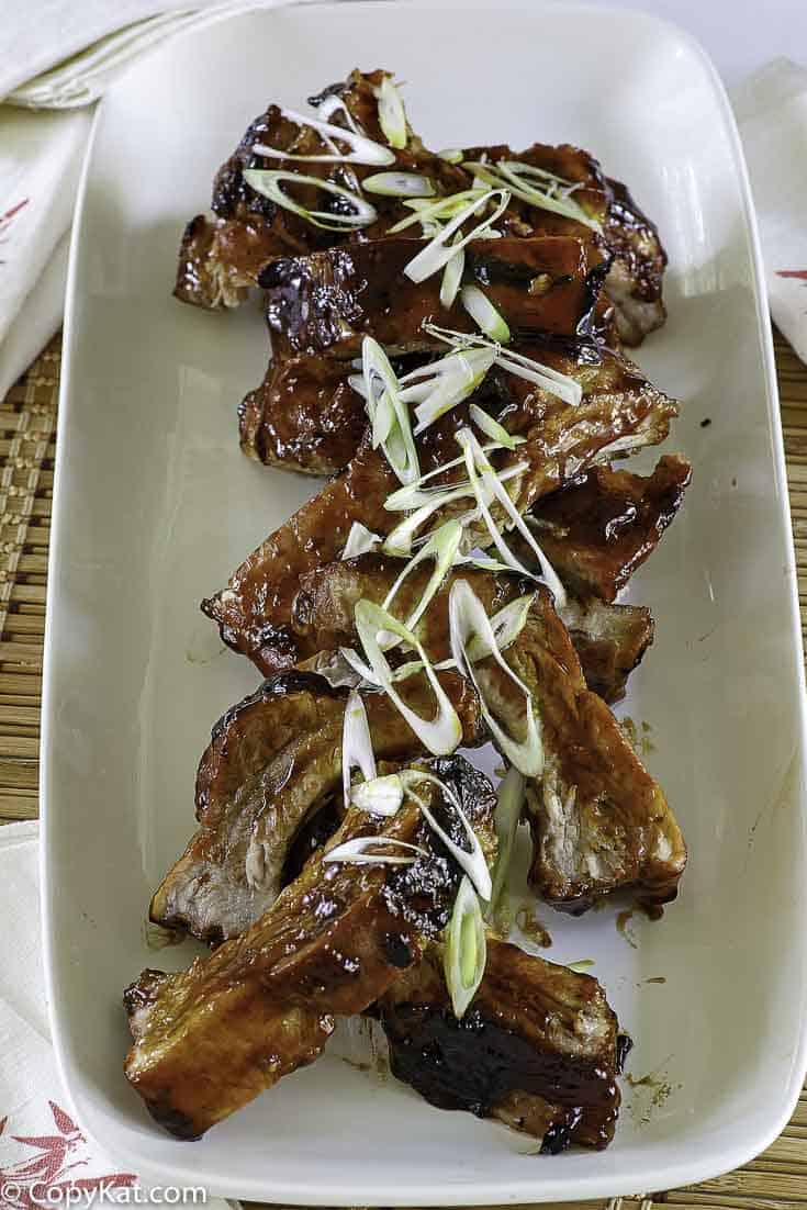 chinese spare ribs - cooked pork ribs