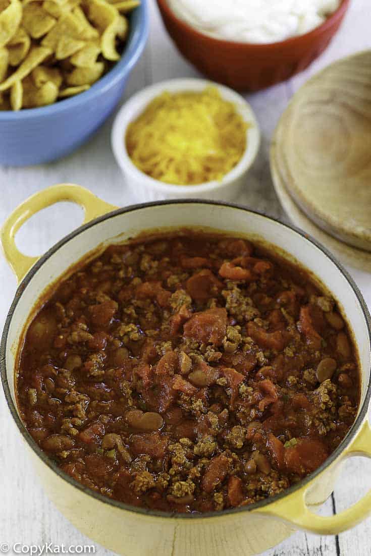 a pot of hoosier chili