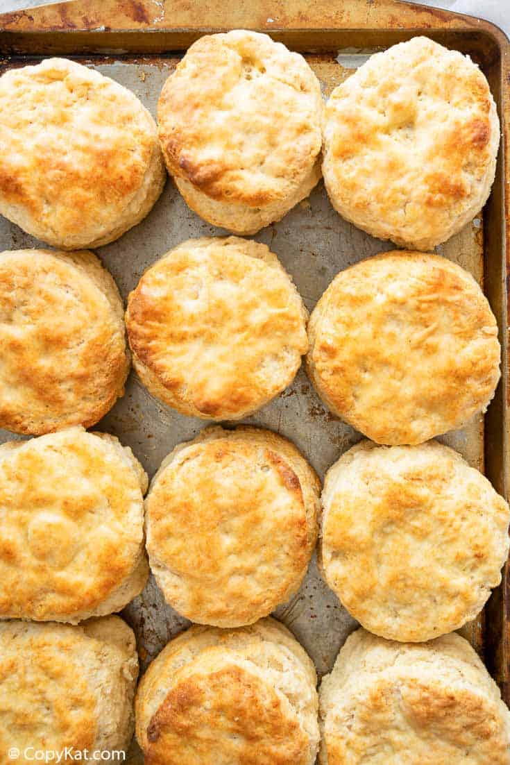 biscuits on a baking sheet