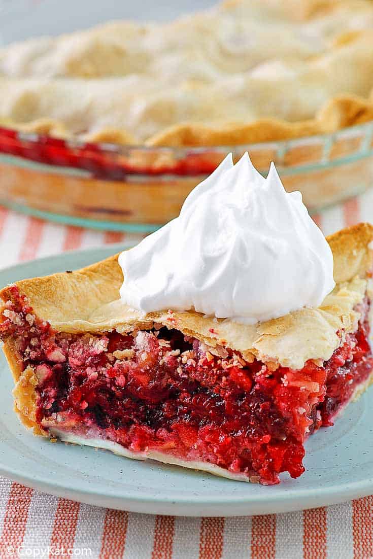 a slice of fruit of the forest pie