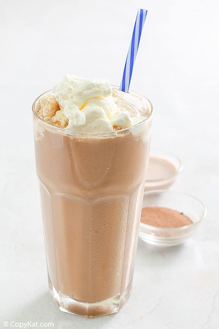 iced mocha with whipped cream in a tall glass