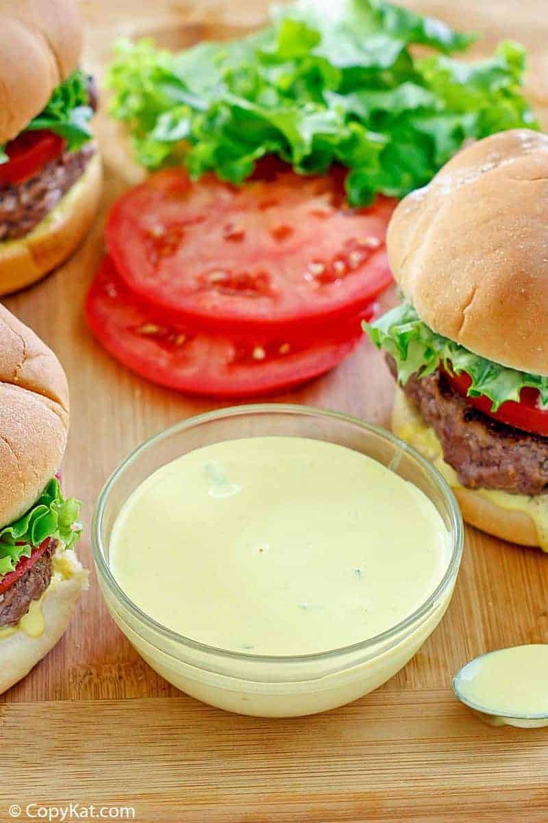homemade Smashburger Smash Sauce and hamburgers
