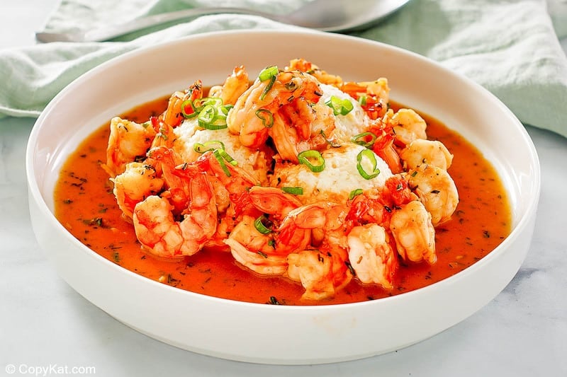 a bowl of New Orleans style shrimp and grits