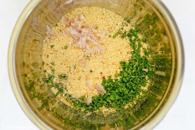 shrimp alexander breading ingredients in a bowl