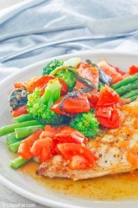 homemade Olive Garden Venetian Apricot Chicken on a plate