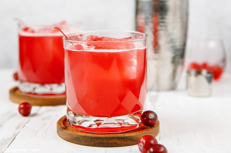 two homemade Ruby Tuesday Ruby Relaxer cocktails