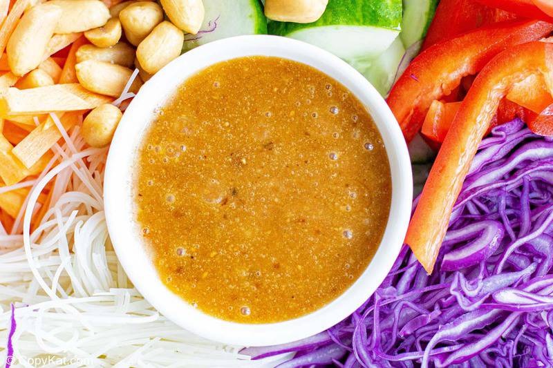 Thai salad dressing in a bowl