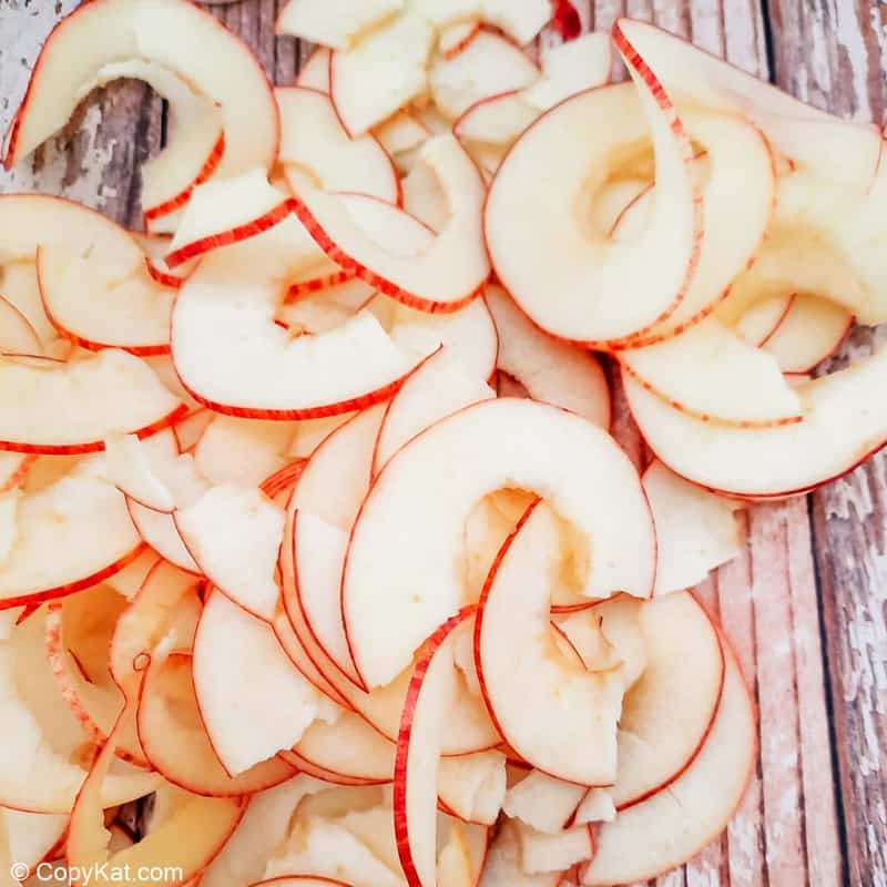 spiralized apple slices