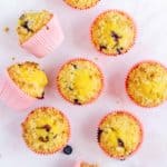 nine homemade Starbucks blueberry muffins
