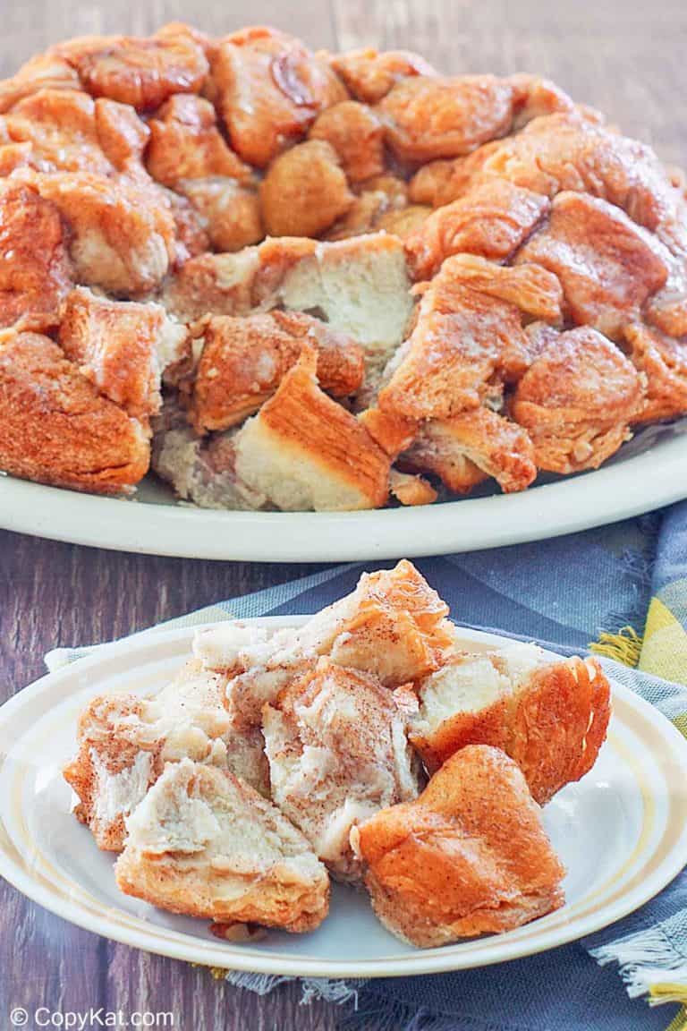 monkey bread on plates