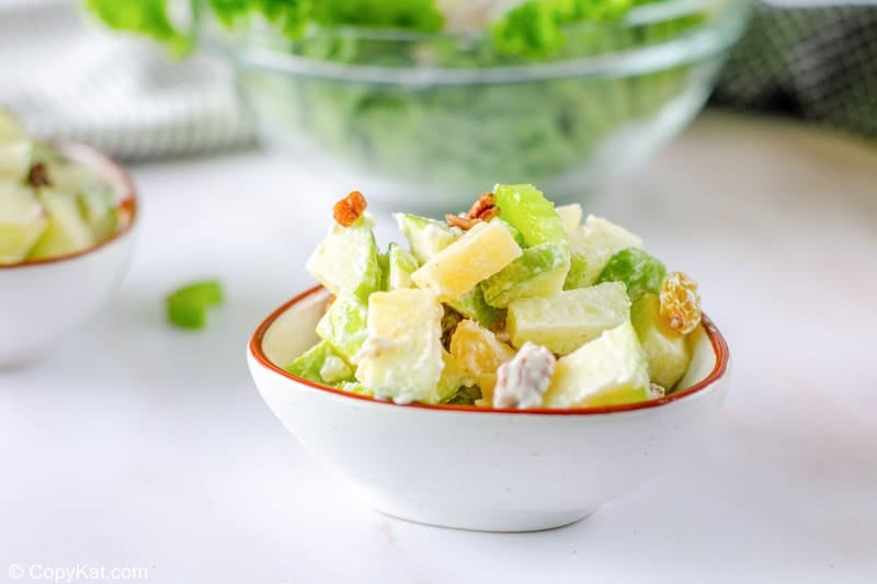 Waldorf salad in a small bowl