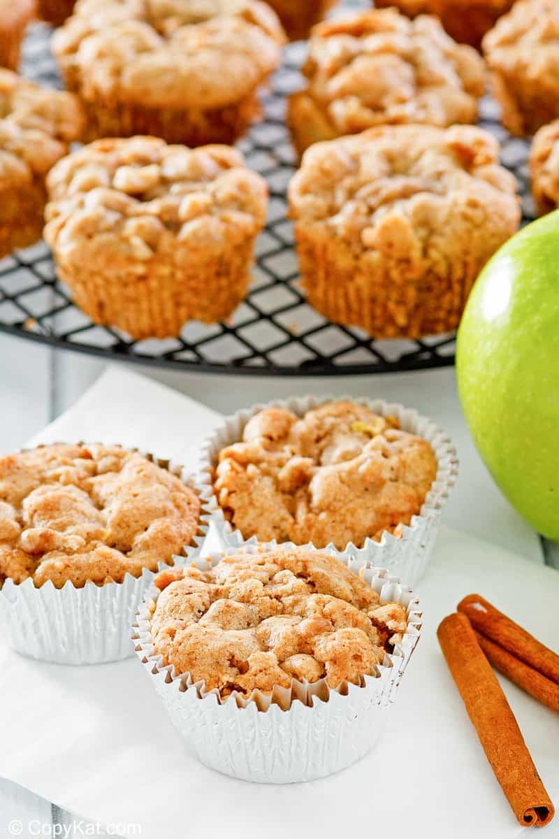 apple muffins and cinnamon sticks