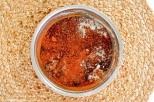 Instant Mexican coffee mix in a bowl