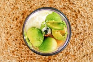 Chick Fil A avocado lime ranch dressing ingredients in a blender.