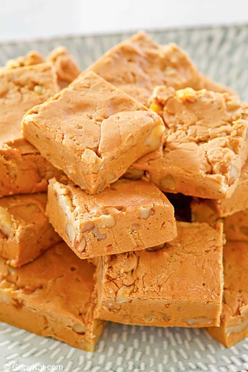 buttermilk fudge on a plate.