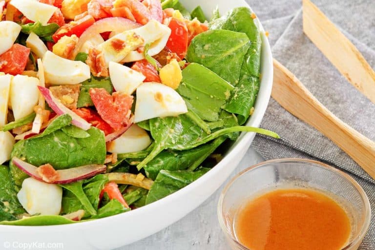 Hot Bacon Dressing Spinach Salad