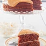 brown sugar boiled frosting on a chocolate cake.