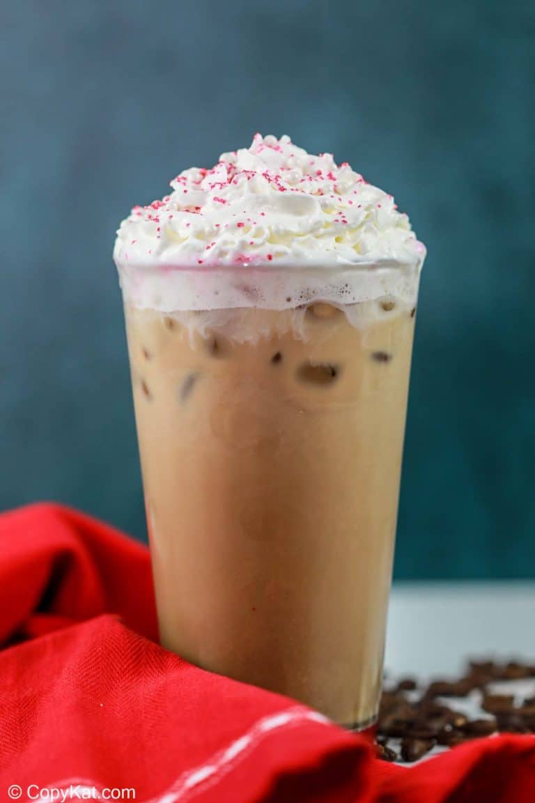 homemade Starbucks iced toasted white chocolate mocha.