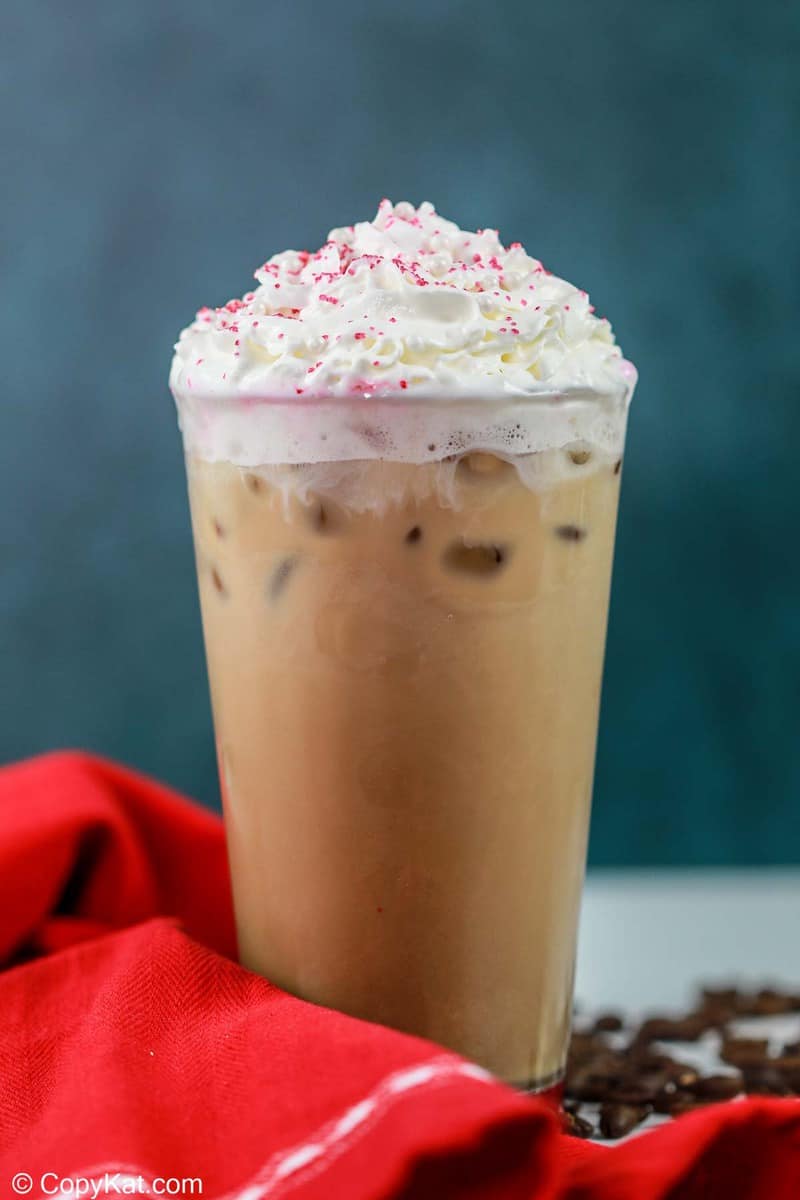 homemade Starbucks iced toasted white chocolate mocha.