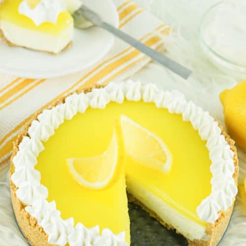 homemade copycat Marie Callender's lemon cream cheese pie.
