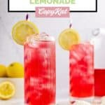 two copycat Starbucks passion tea lemonade drinks on coasters.