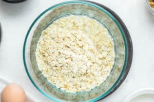 oats soaking in water.