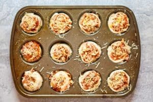 homemade pizza rolls before baking.