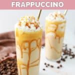 homemade Starbucks caramel frappuccino drinks.