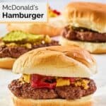 homemade McDonald's hamburger on parchment paper.