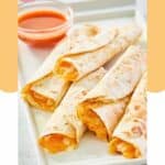 homemade Taco Bell cheesy rollups on a platter.