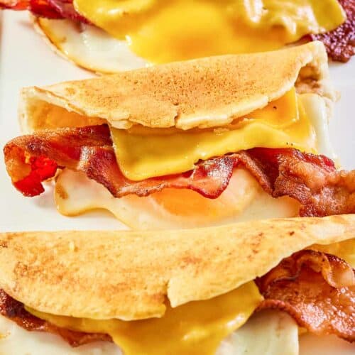 three copycat Dunkin Donuts pancake wake up wraps.