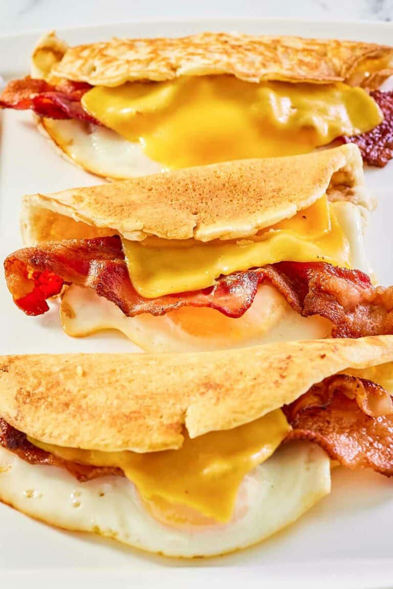 three copycat Dunkin Donuts pancake wake up wraps.