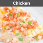 Homemade Applebee's fiesta lime chicken topped with Pico de Gallo.