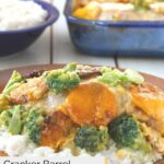 homemade Cracker Barrel broccoli cheddar chicken with rice.