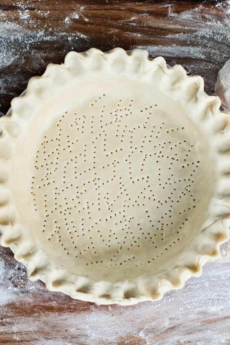 overhead view of a Martha Stewart pie crust.