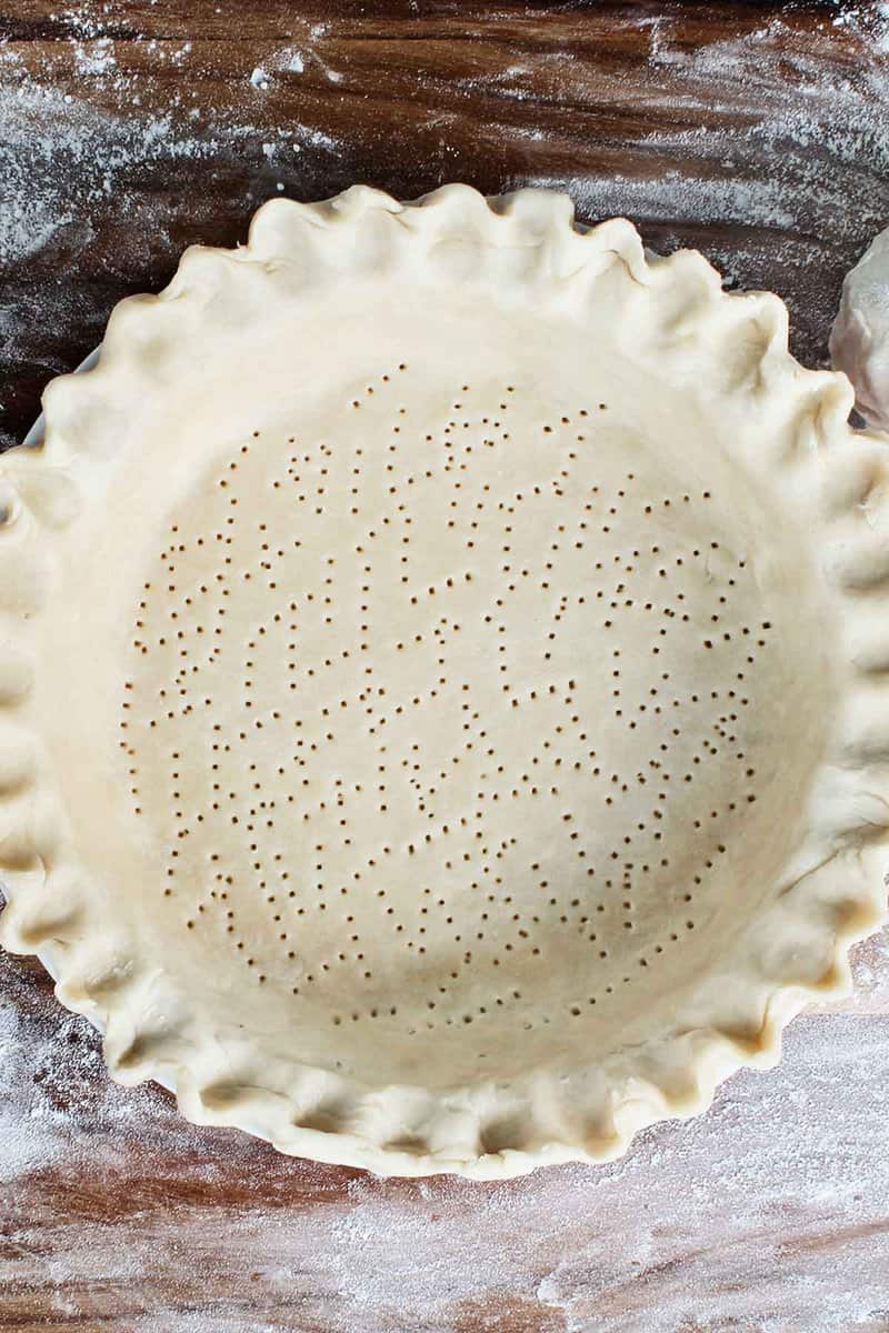 overhead view of a Martha Stewart pie crust.