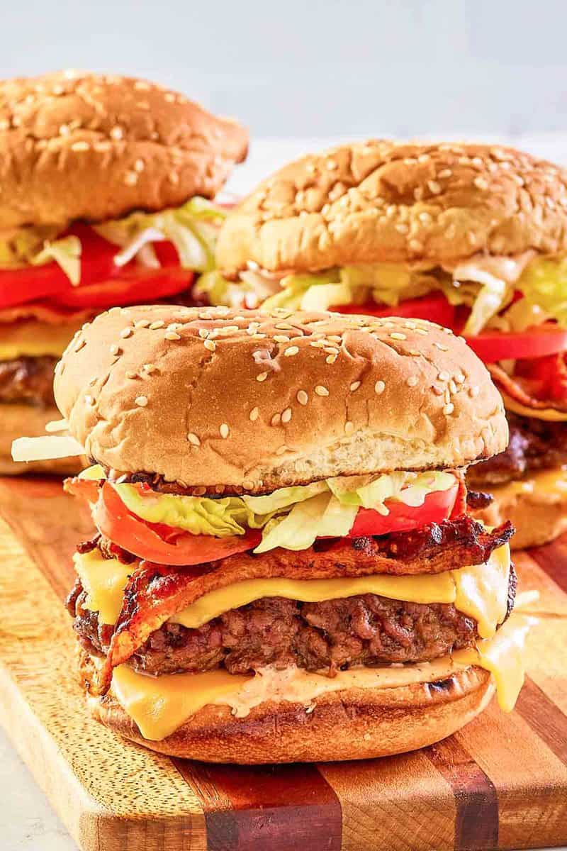 copycat McDonald's smoky BLT quarter pounder with cheese.
