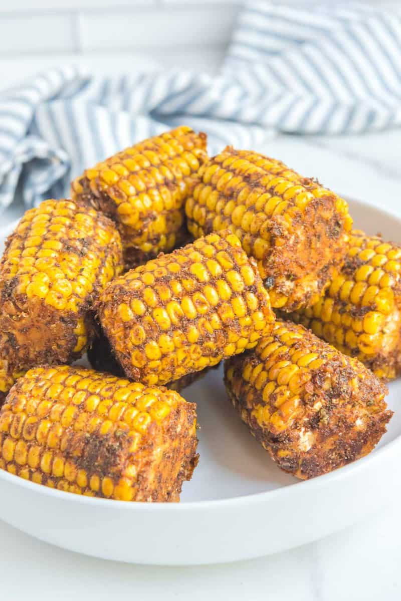 Copycat Wingstop cajun fried corn on a plate.