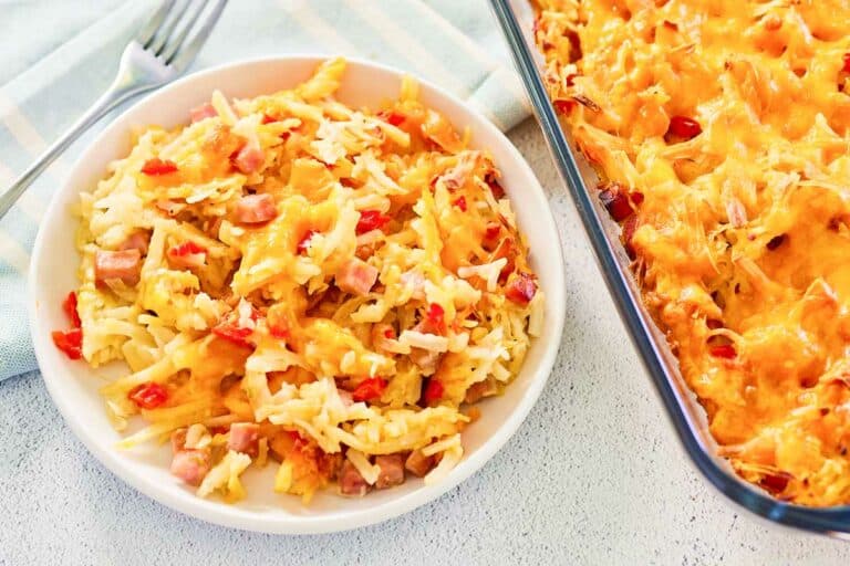 Ham and Hash Brown Breakfast Casserole