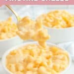 Homemade Sweetie Pie's mac and cheese on a spoon in three bowls.
